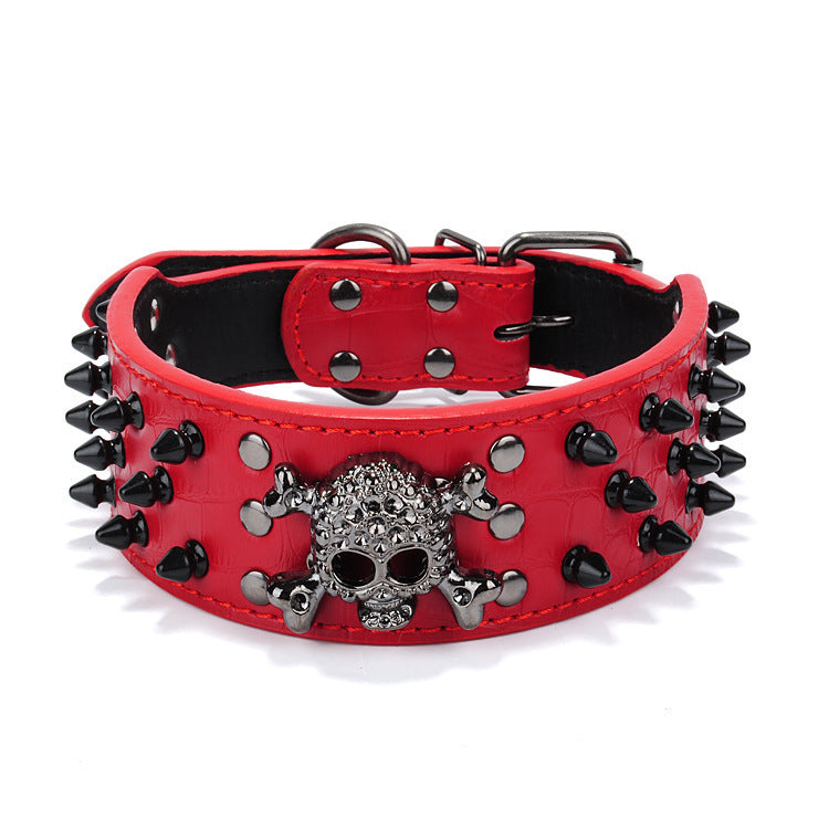 Edles Hundehalsband mit Totenkopf