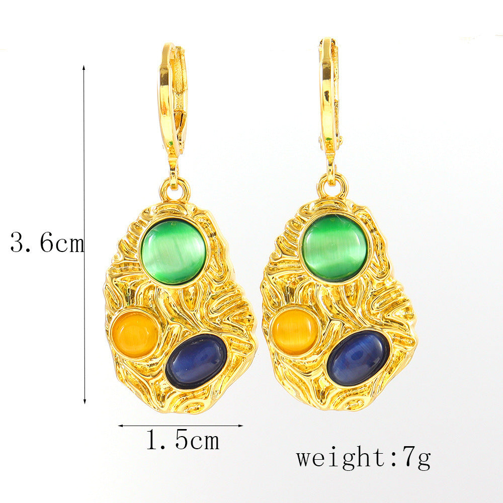 New Starry Deer Dripping Bird Rhinestone Earrings