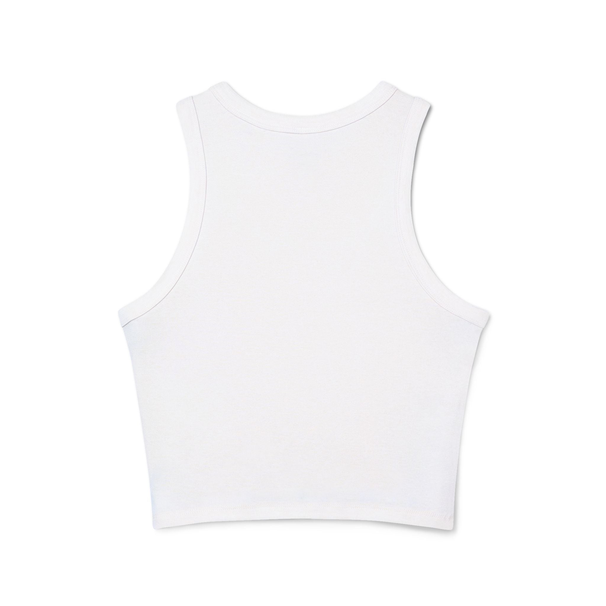 Doberman Portrait Racer Tank Top — Women's Graphic Crop Tank