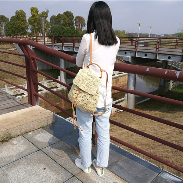 Seaside beach vacation straw bag leisure bag