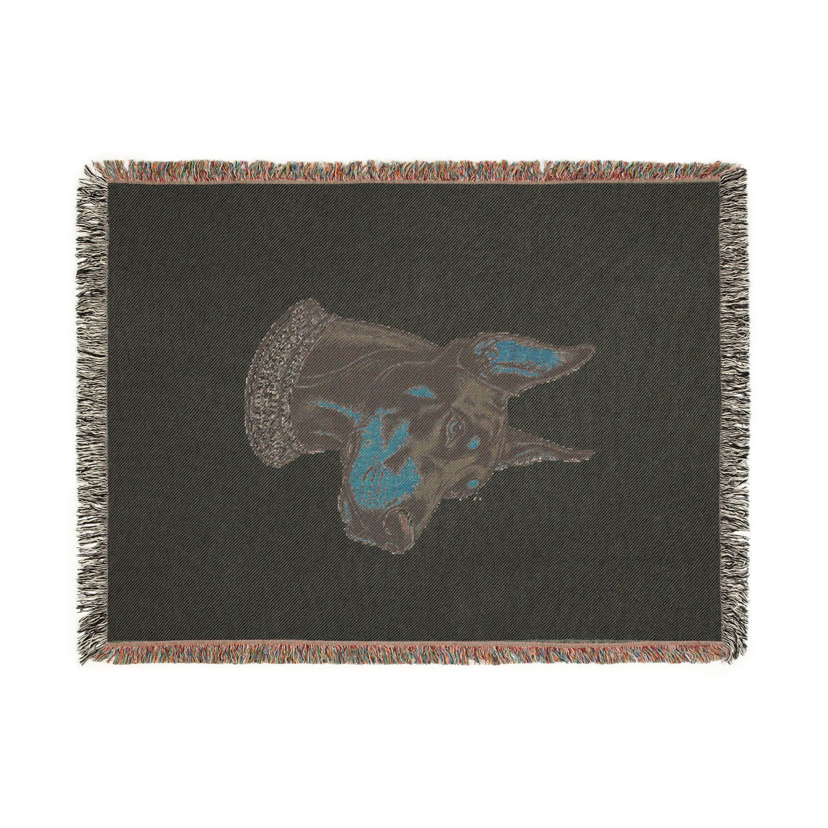 Viking Dog Woven Blanket