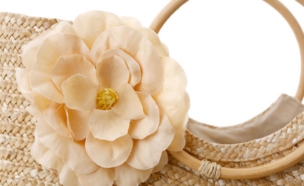 Straw bag beach bag handbag