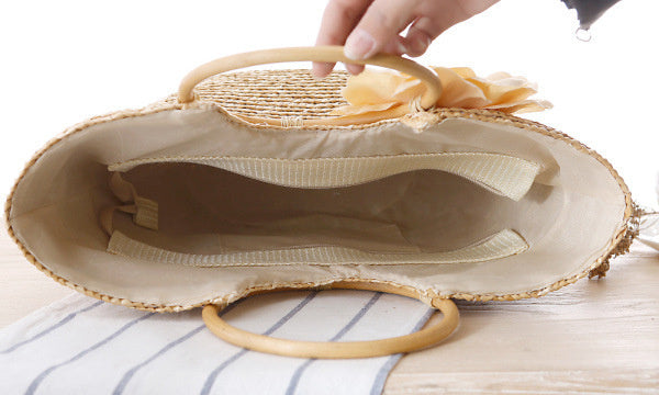 Straw bag beach bag handbag