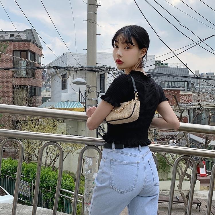 Beach portable straw bag