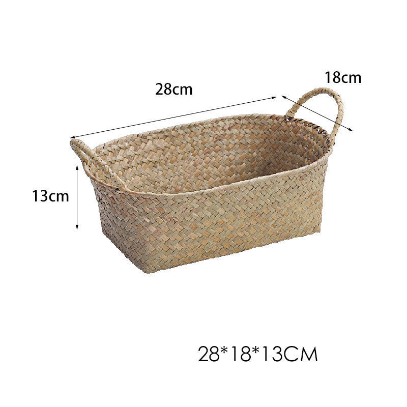Desktop Storage Sea Fruit Tray Straw Basket Basket Snack Basket