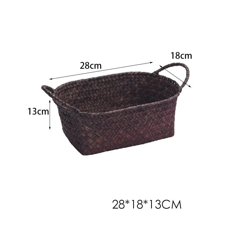 Desktop Storage Sea Fruit Tray Straw Basket Basket Snack Basket