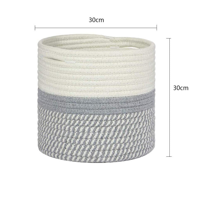 Moderner HĂ€ngekorb aus Hanf