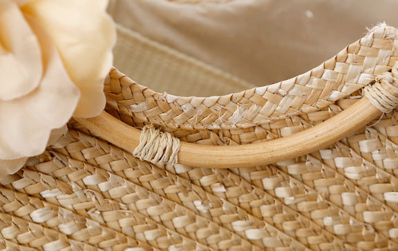 Straw bag beach bag handbag