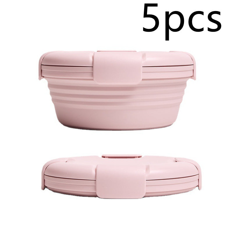Outdoor Picnic Silicone Folding Lunch Box