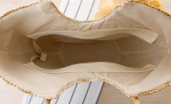 Straw bag beach bag handbag