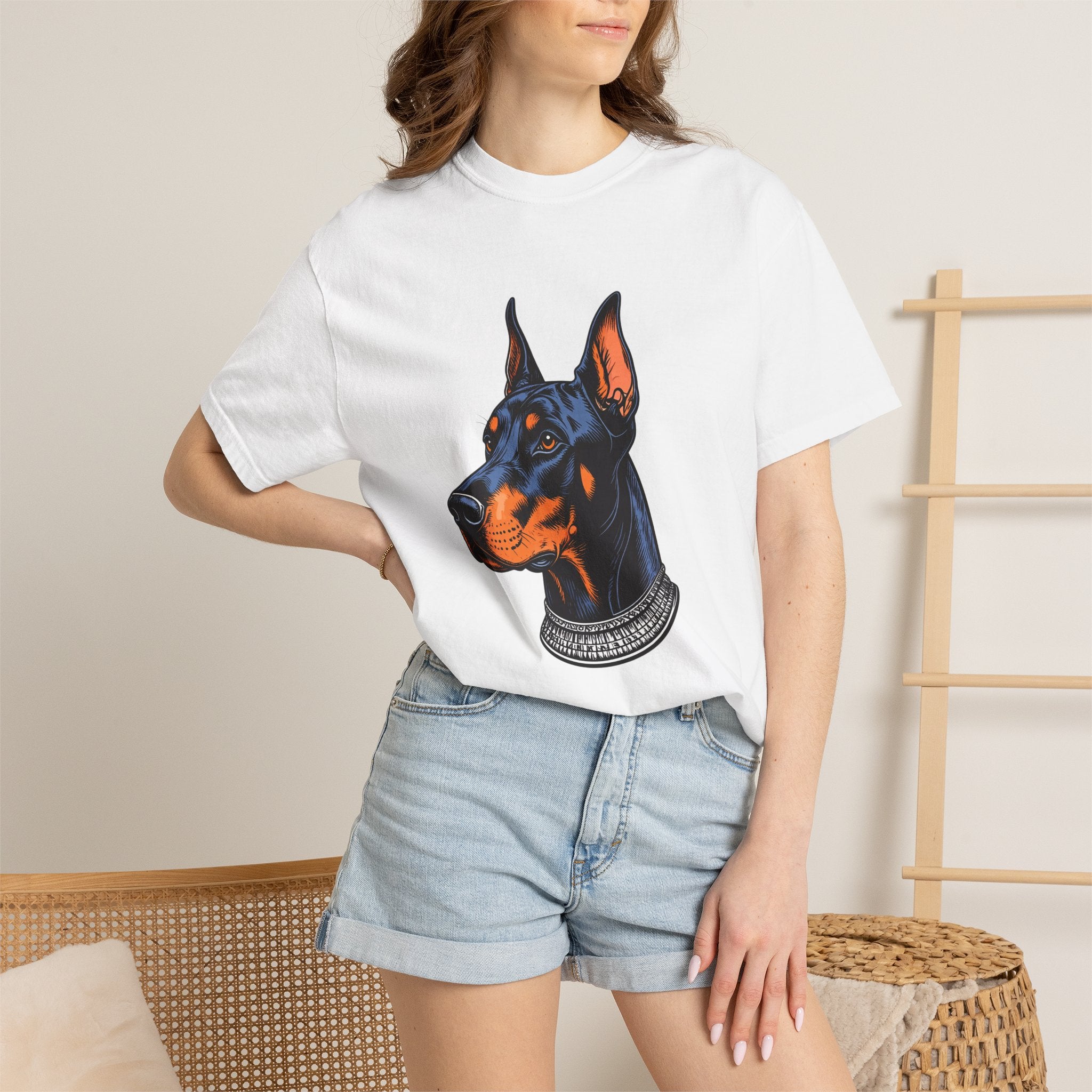 Unisex T-Shirt Dobermannkopf
