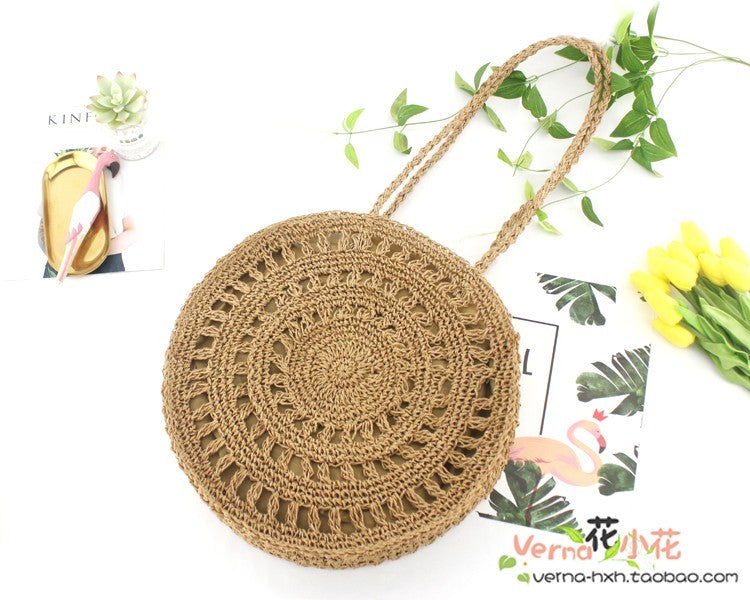 Woven soft beach bag straw bag