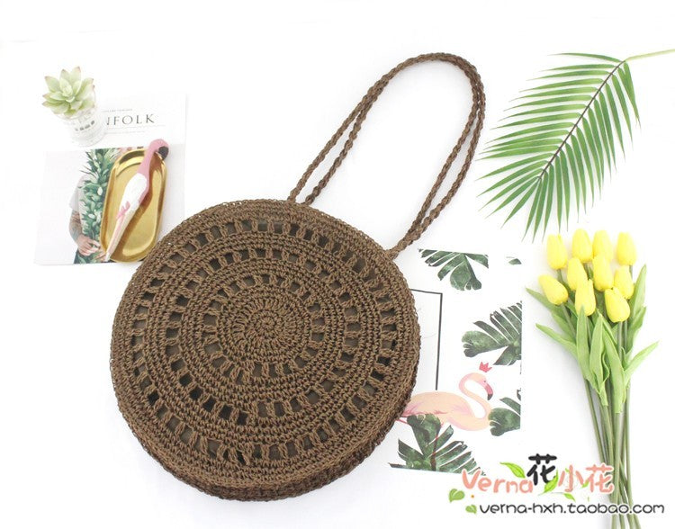 Woven soft beach bag straw bag