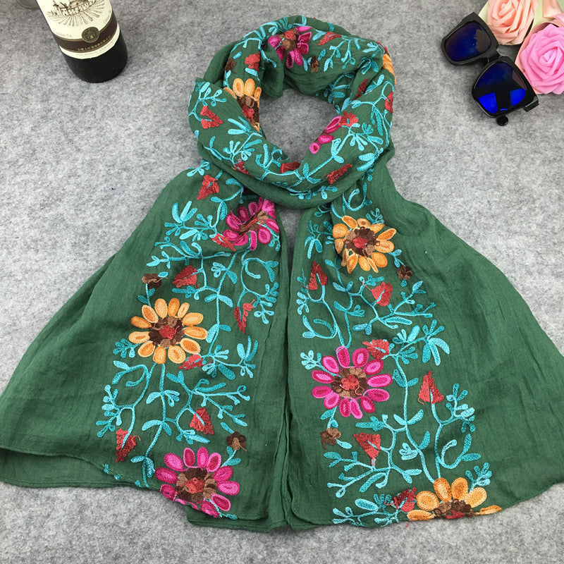 Indian Nibor Cotton And Linen Scarf