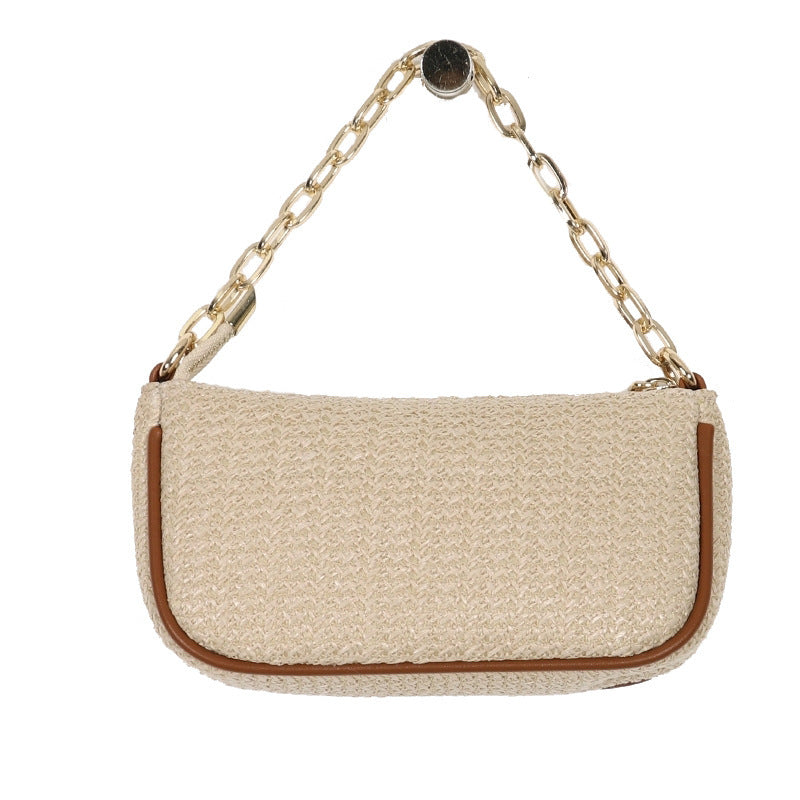 Beach portable straw bag