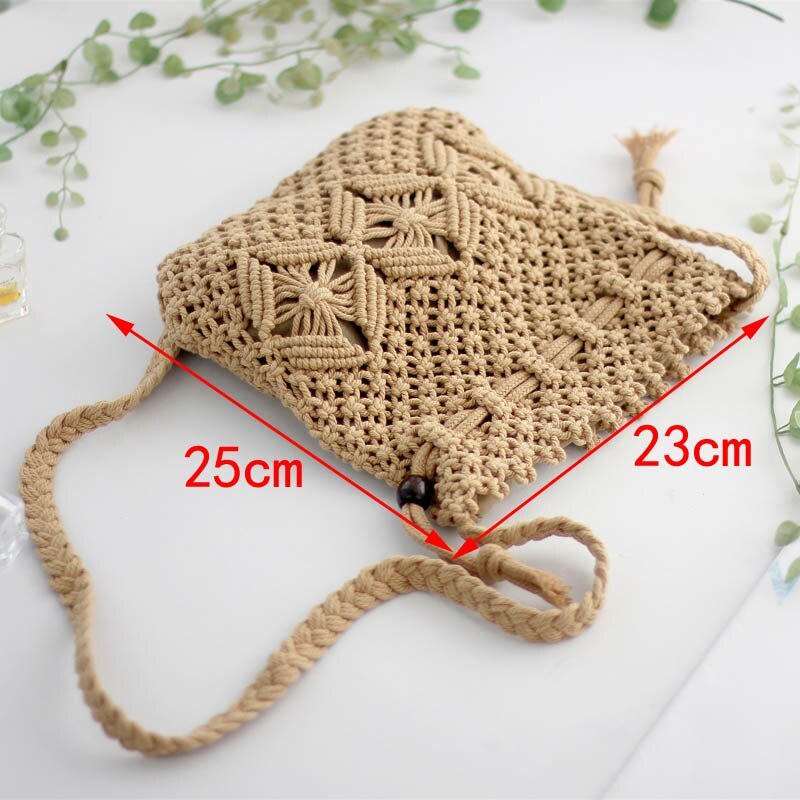 Knitted Tassel Bag Beach Women Bag woven Bag