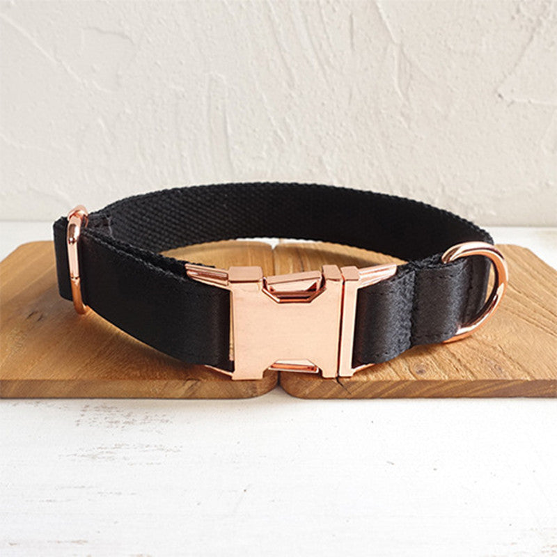 Rosegold Schwarz Halsband Bella