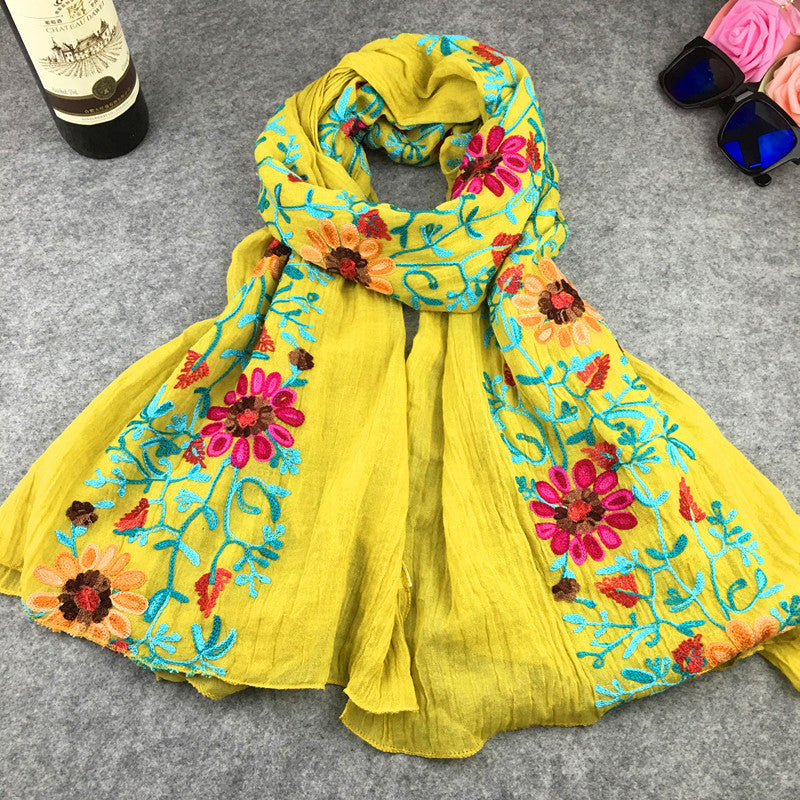 Indian Nibor Cotton And Linen Scarf