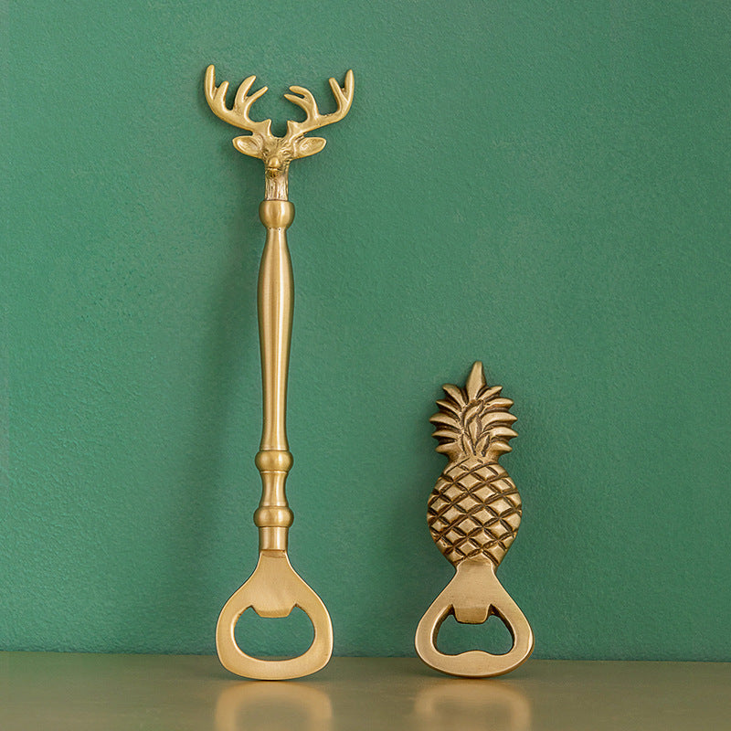Home Vintage Brass Opener Deer Head
