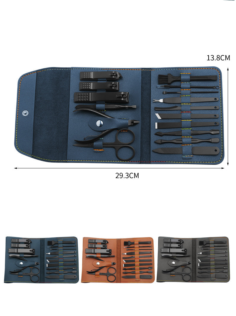 16-teiliges Maniküre- & Pediküre-Set – Profi Nagelpflege mit Etui