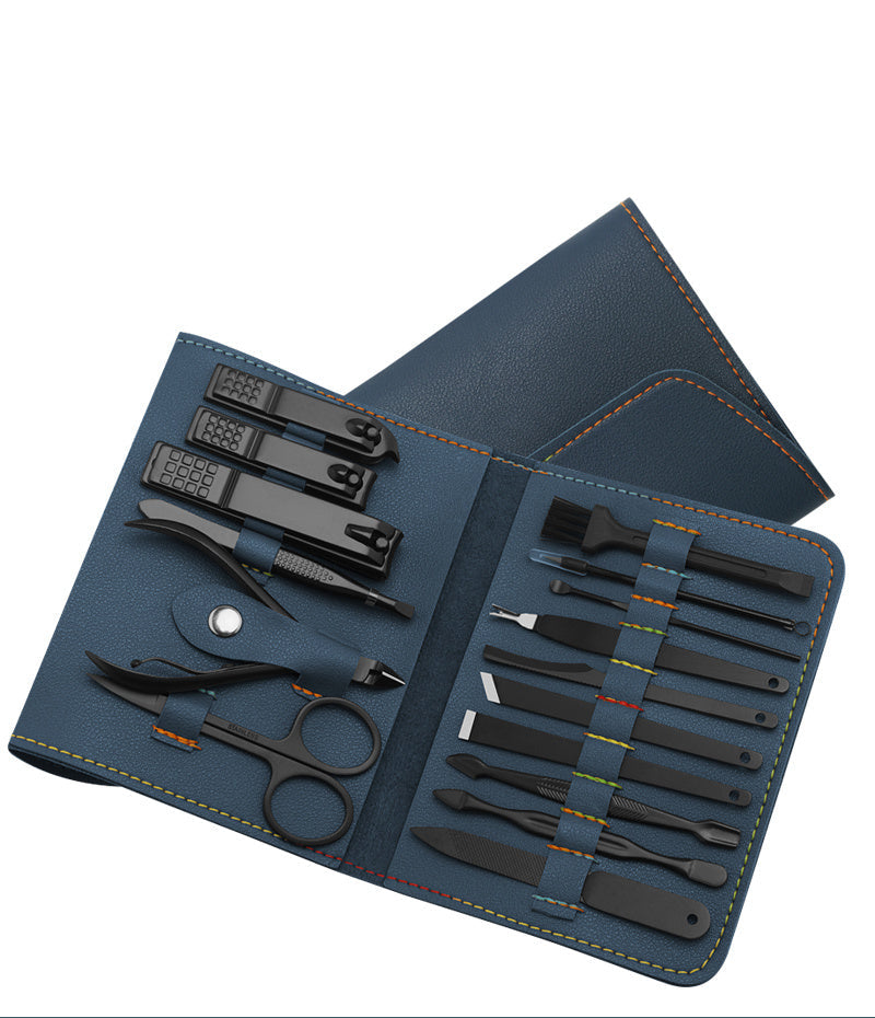 16-teiliges Maniküre- & Pediküre-Set – Profi Nagelpflege mit Etui