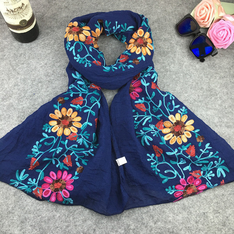 Indian Nibor Cotton And Linen Scarf