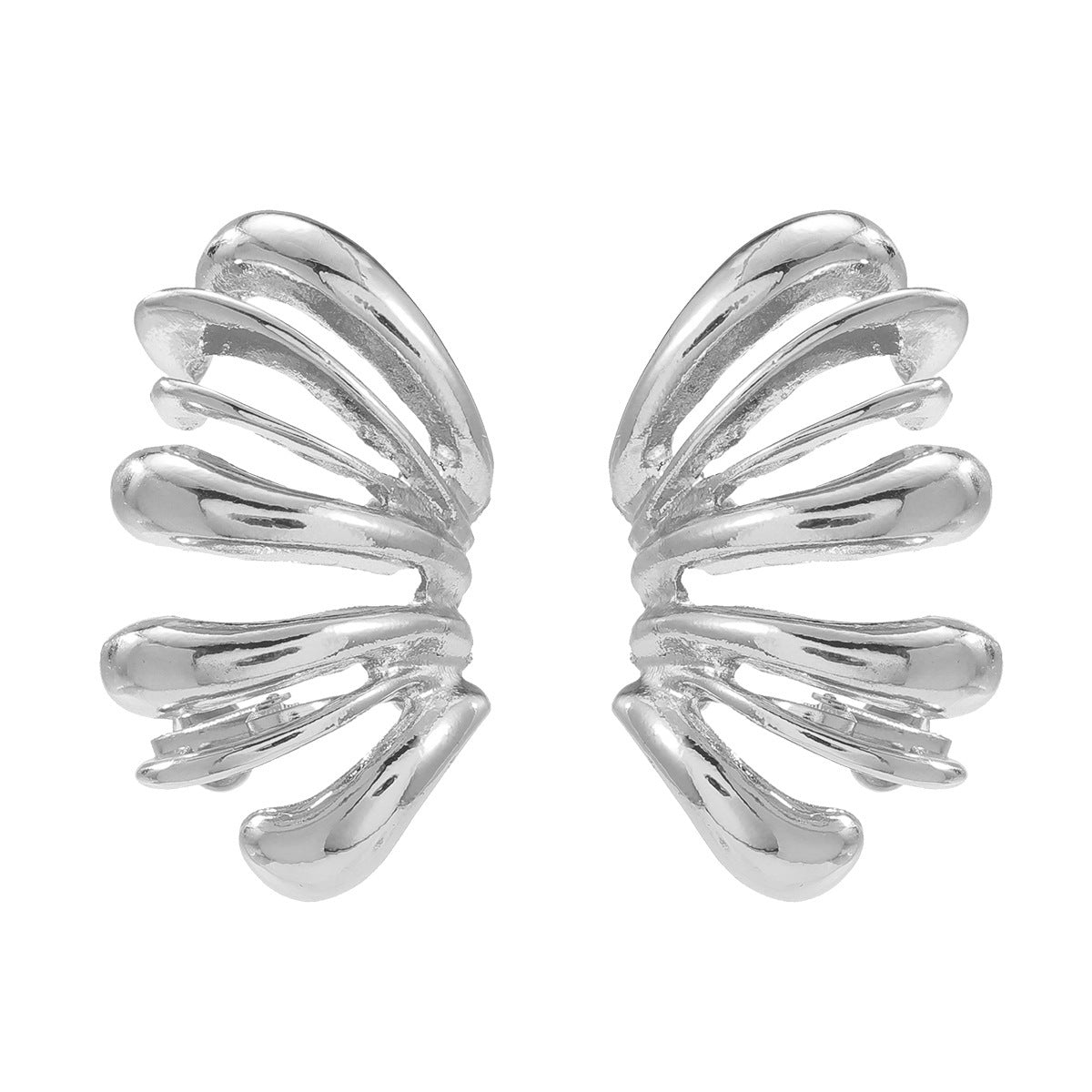 Splendid European And American Female Spring Metal Flower Earrings