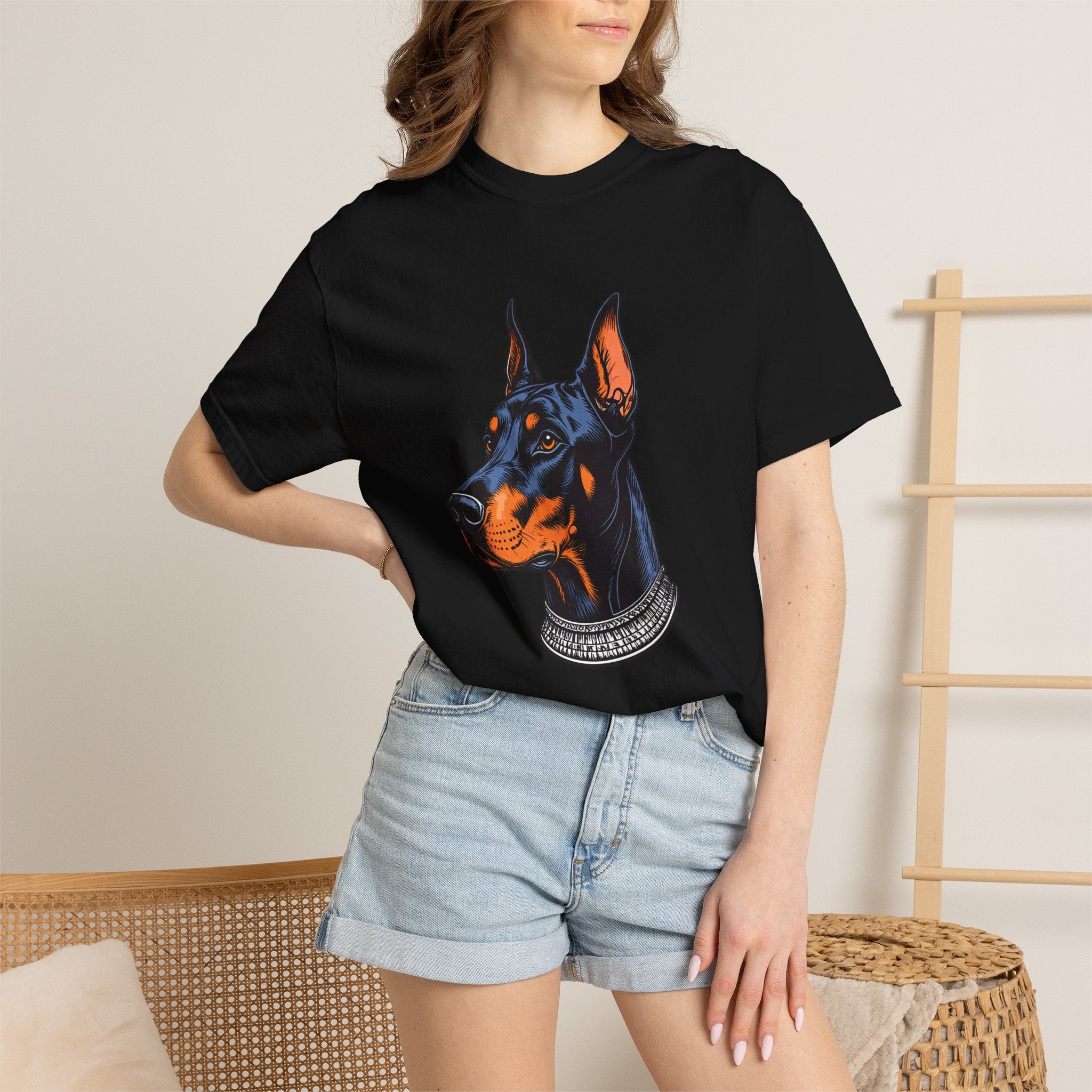 Unisex T-Shirt Dobermannkopf