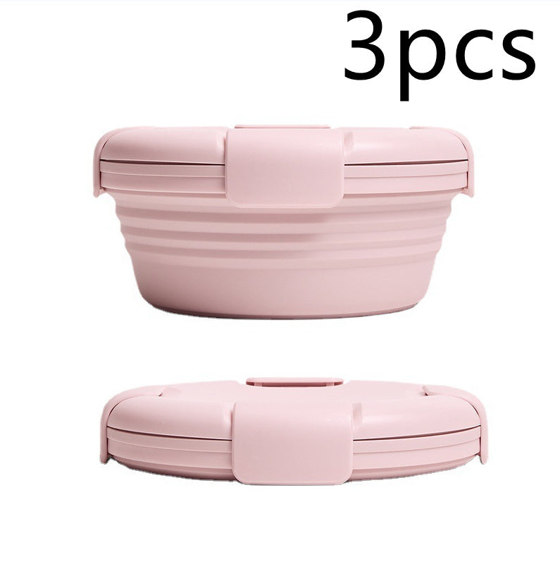 Outdoor Picnic Silicone Folding Lunch Box