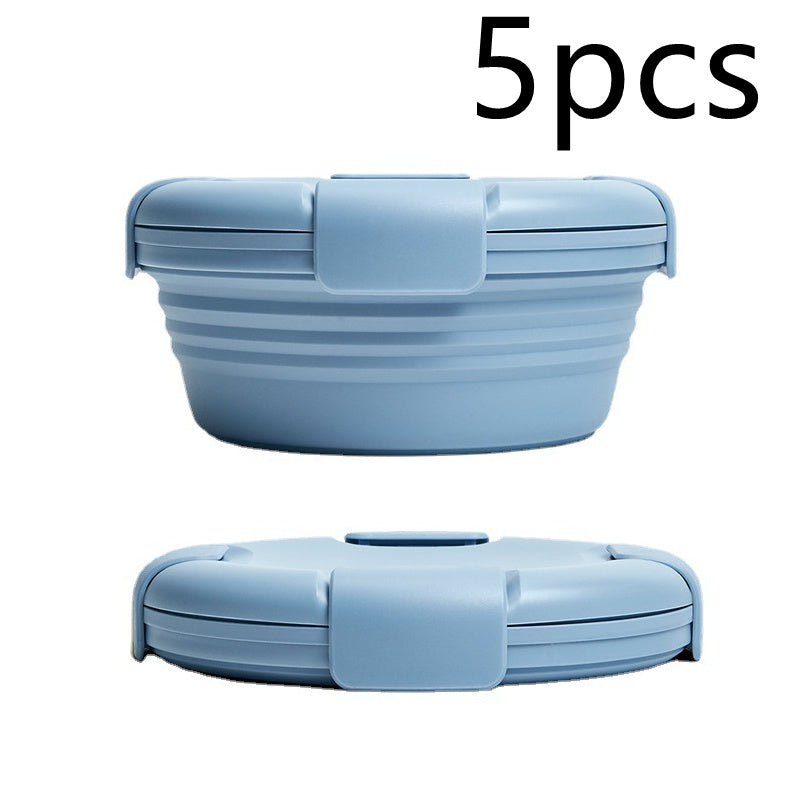 Outdoor Picnic Silicone Folding Lunch Box