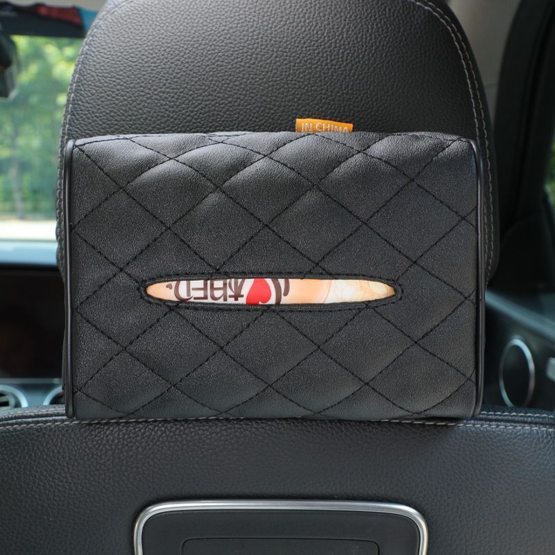 Fashion Houndstooth Car Tissue Box