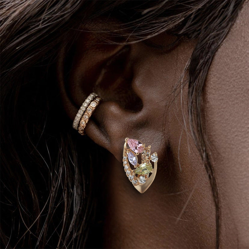 Elegante geometrische Ohrring