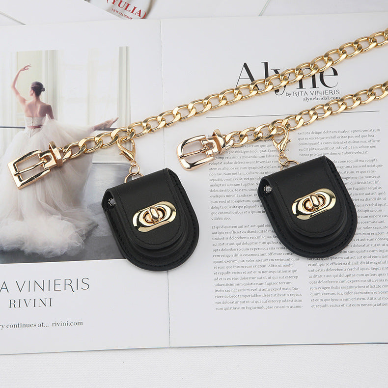 Hip Hop Metal Chain Bag Accessories Dress Jeans Belt Decoration