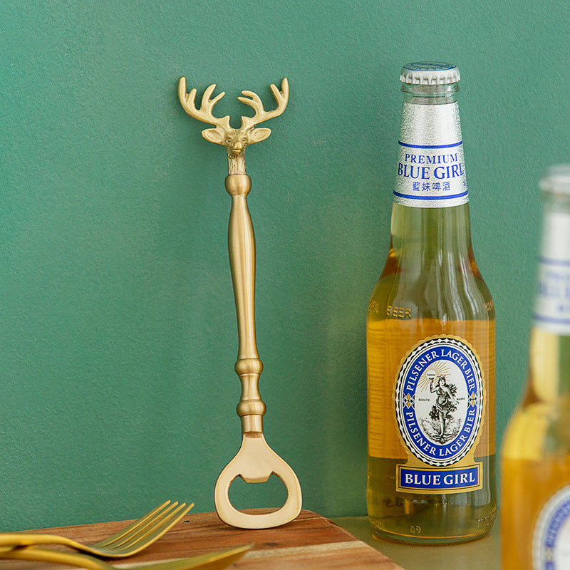 Home Vintage Brass Opener Deer Head