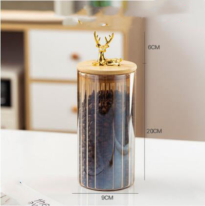 Vorratsdose mit Gold-Hirsch