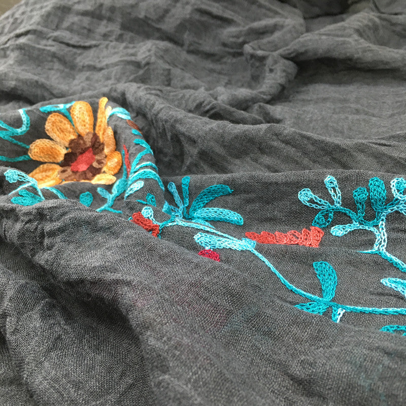 Indian Nibor Cotton And Linen Scarf