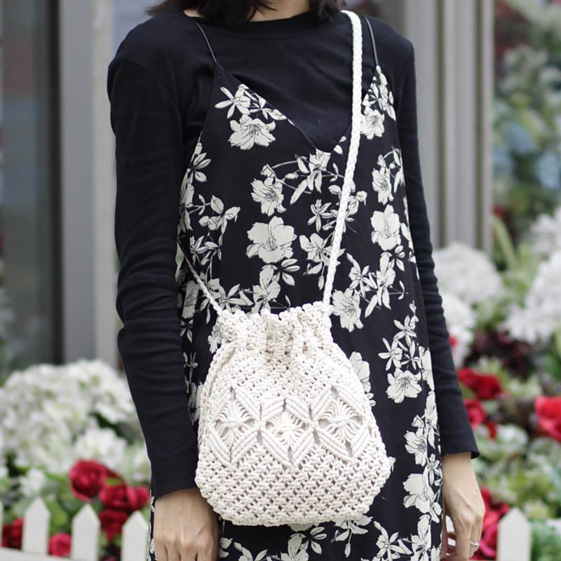 Knitted Tassel Bag Beach Women Bag woven Bag