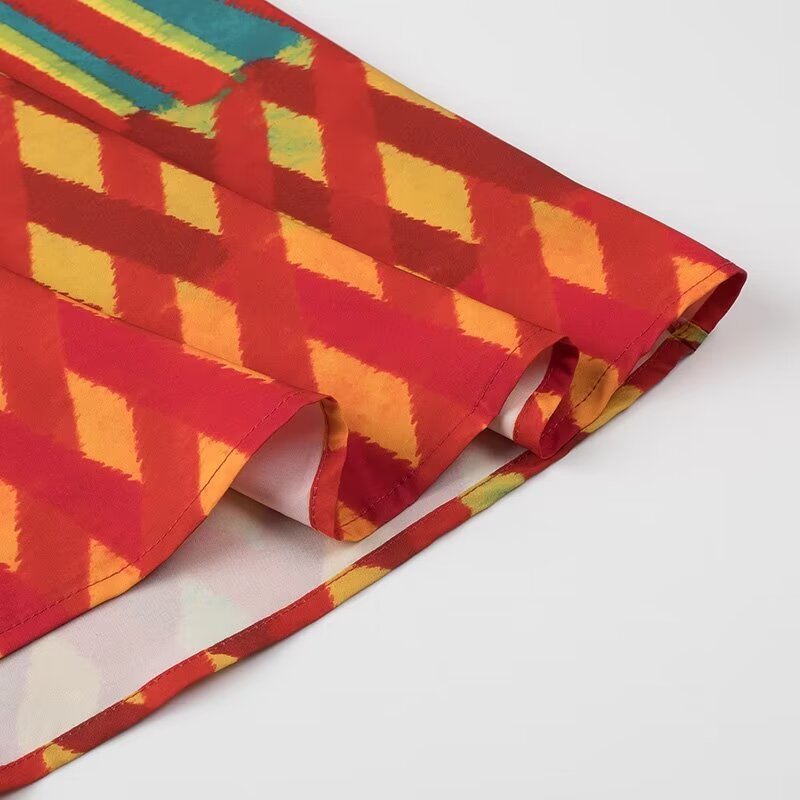 Summer New Suspender Printed Dress