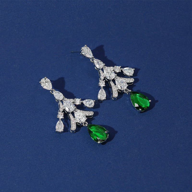 Geometric Heavy Industry Water Drop Tassel Earrings Long