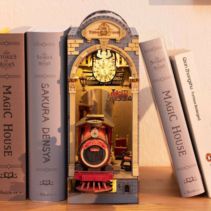 Robotime Rolife DIY Buch Nook Holz Miniatur Puppe Haus Licht Für Bücherregal Einfügen Möbel
