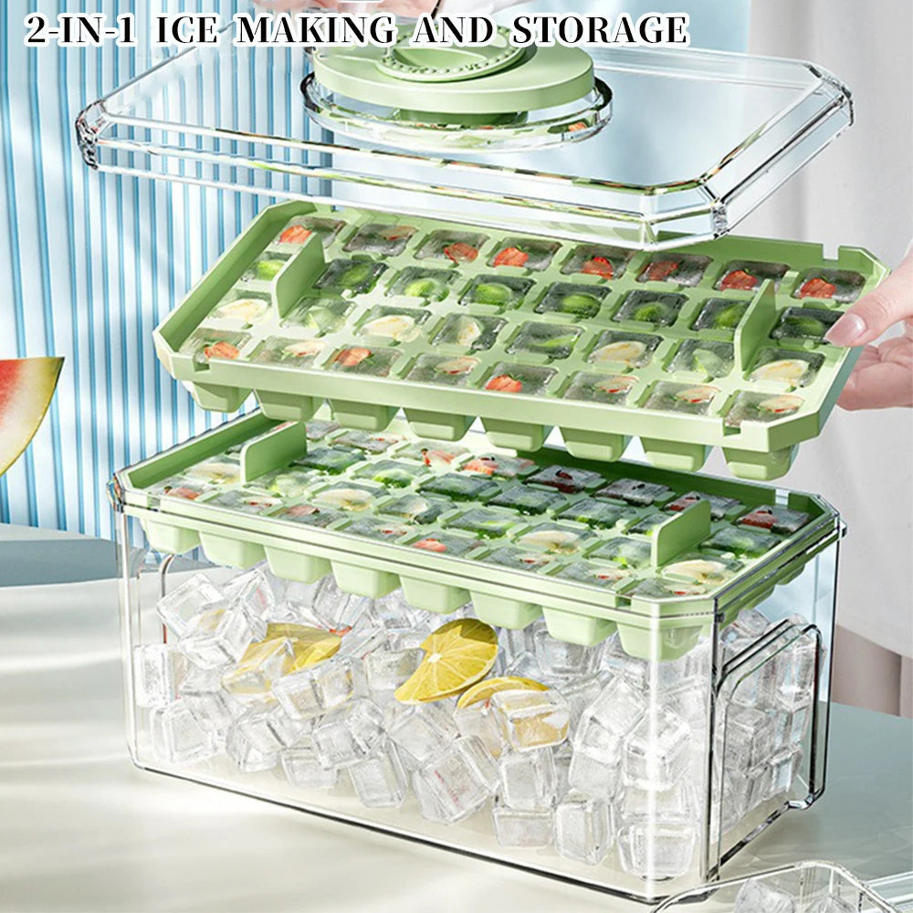 Eiswürfelform mit Drucksystem – Sauber. Schnell. Stapelbar.