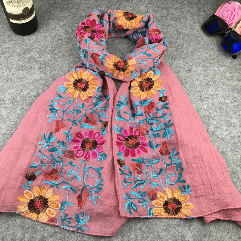 Indian Nibor Cotton And Linen Scarf