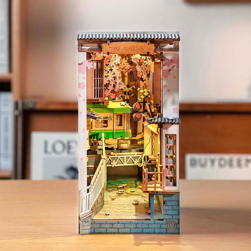 Robotime Rolife DIY Buch Nook Holz Miniatur Puppe Haus Licht Für Bücherregal Einfügen Möbel
