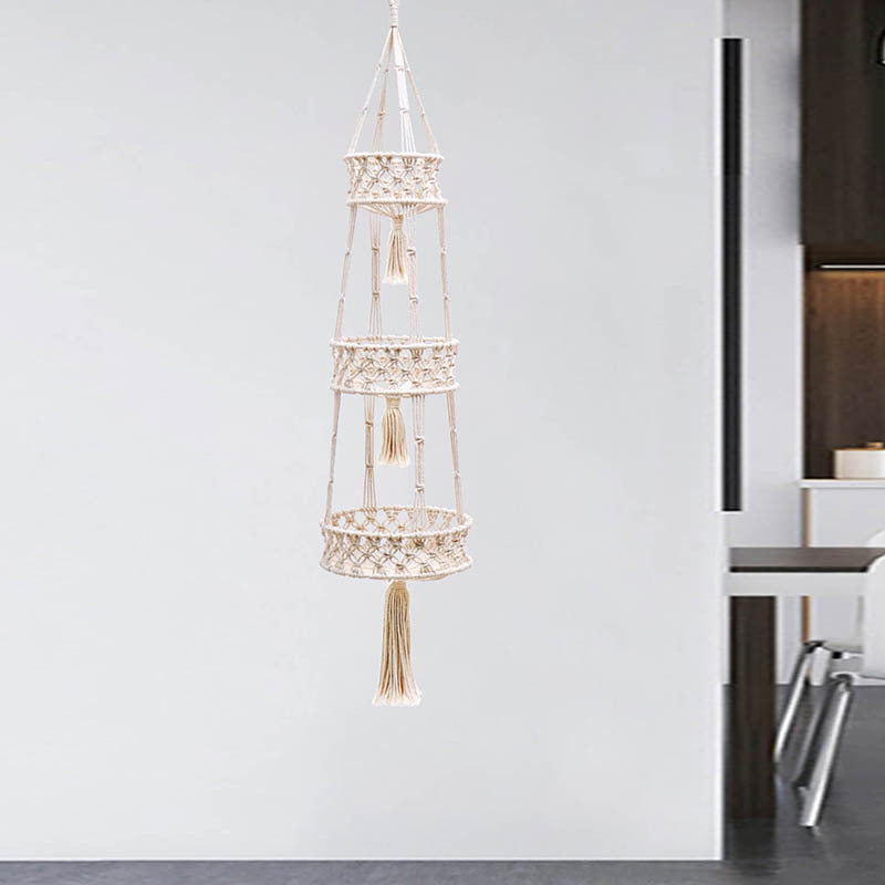 Three-tiered Flower Basket Decoration Hanging Basket Fruit Basket