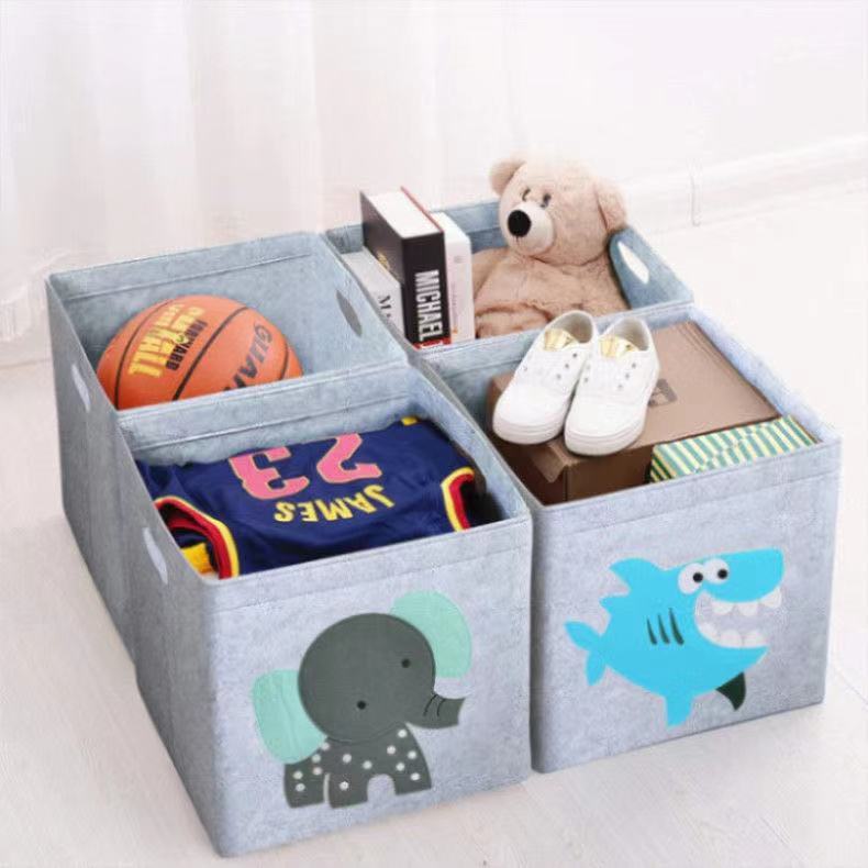 Cube Folding Storage Box Box Children's Toys Felt Cloth Fabric Basket Foldable Box