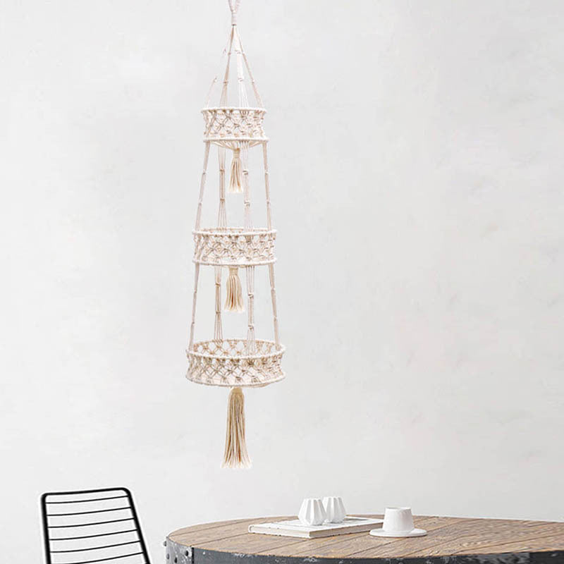 Three-tiered Flower Basket Decoration Hanging Basket Fruit Basket