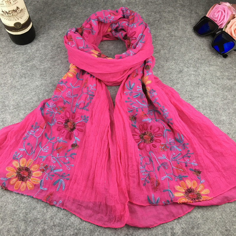 Indian Nibor Cotton And Linen Scarf