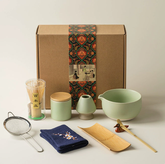 Tea Set Suit 9-piece Japanese Matcha Bowl Tea Set