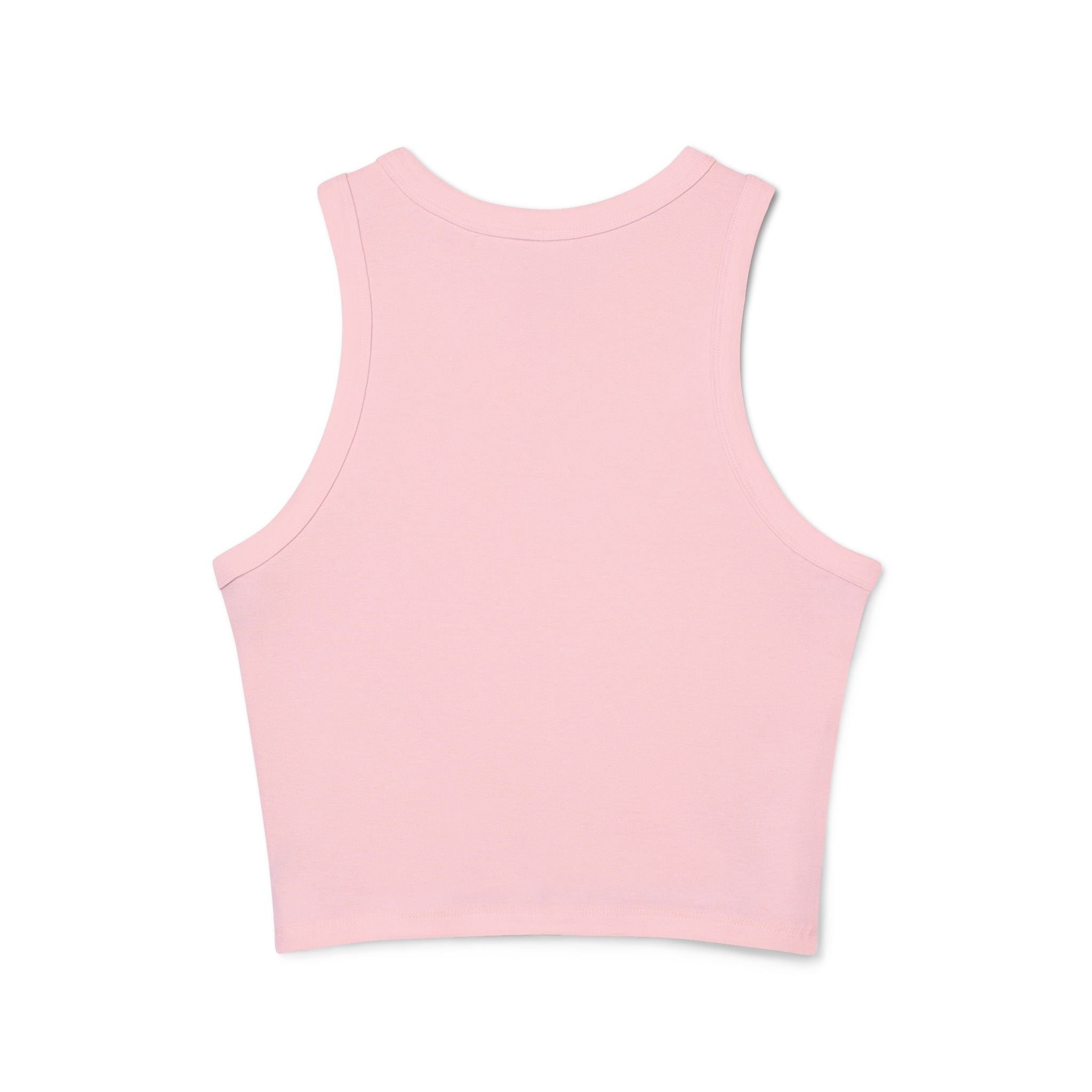 Doberman Portrait Racer Tank Top — Women's Graphic Crop Tank