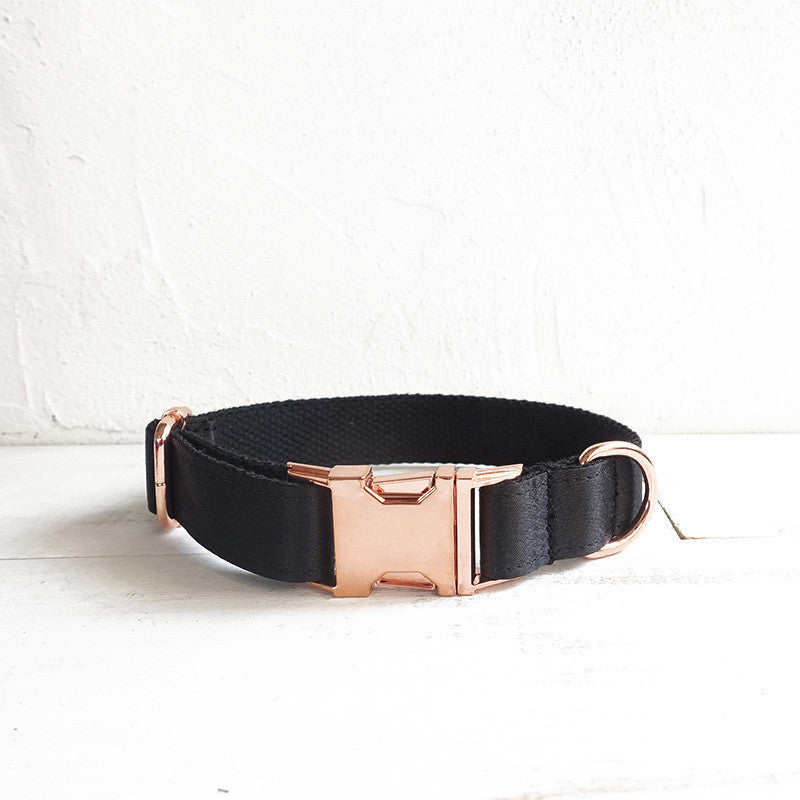 Rosegold Schwarz Halsband Bella